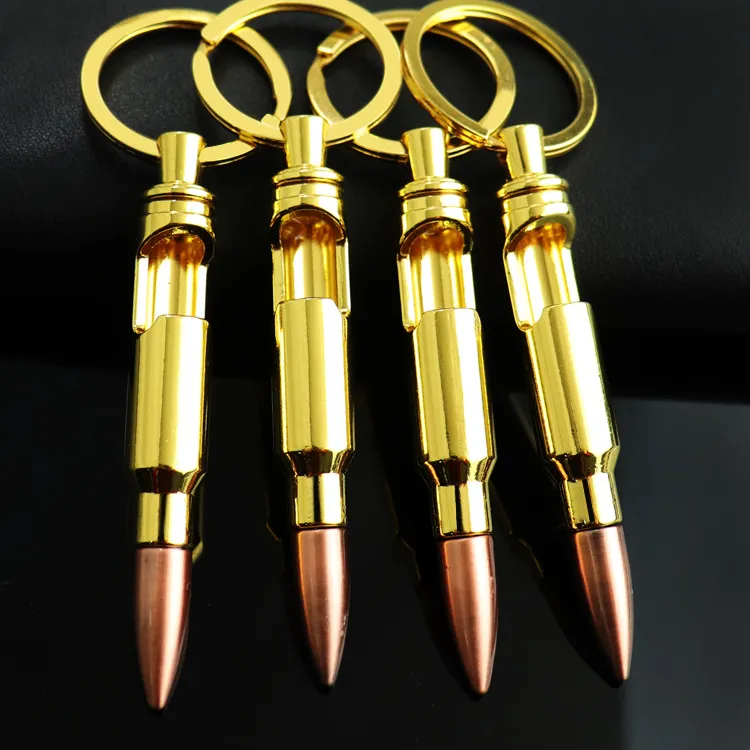 Vintage Fashion Collection Lackingone Bullet Shell Shape Bottle Opener Beer Soda Gold Keychain Key Ring Bar Tool Gifts