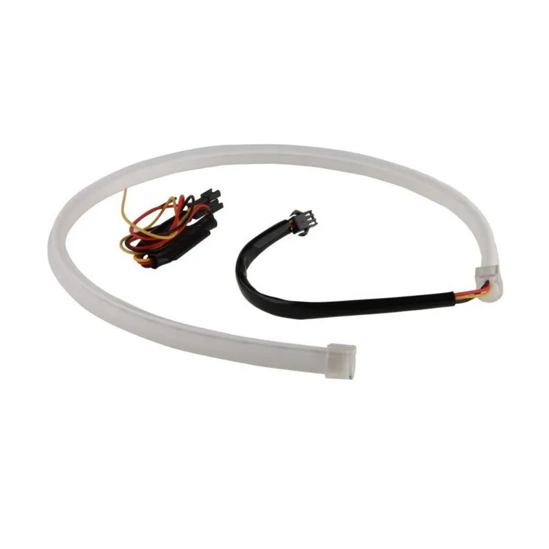 Factory 60CM DRL Flexible LED Tube Strip Daytime Running Lights Turn Signal Angel Eyes Car Styling Parking Lamps