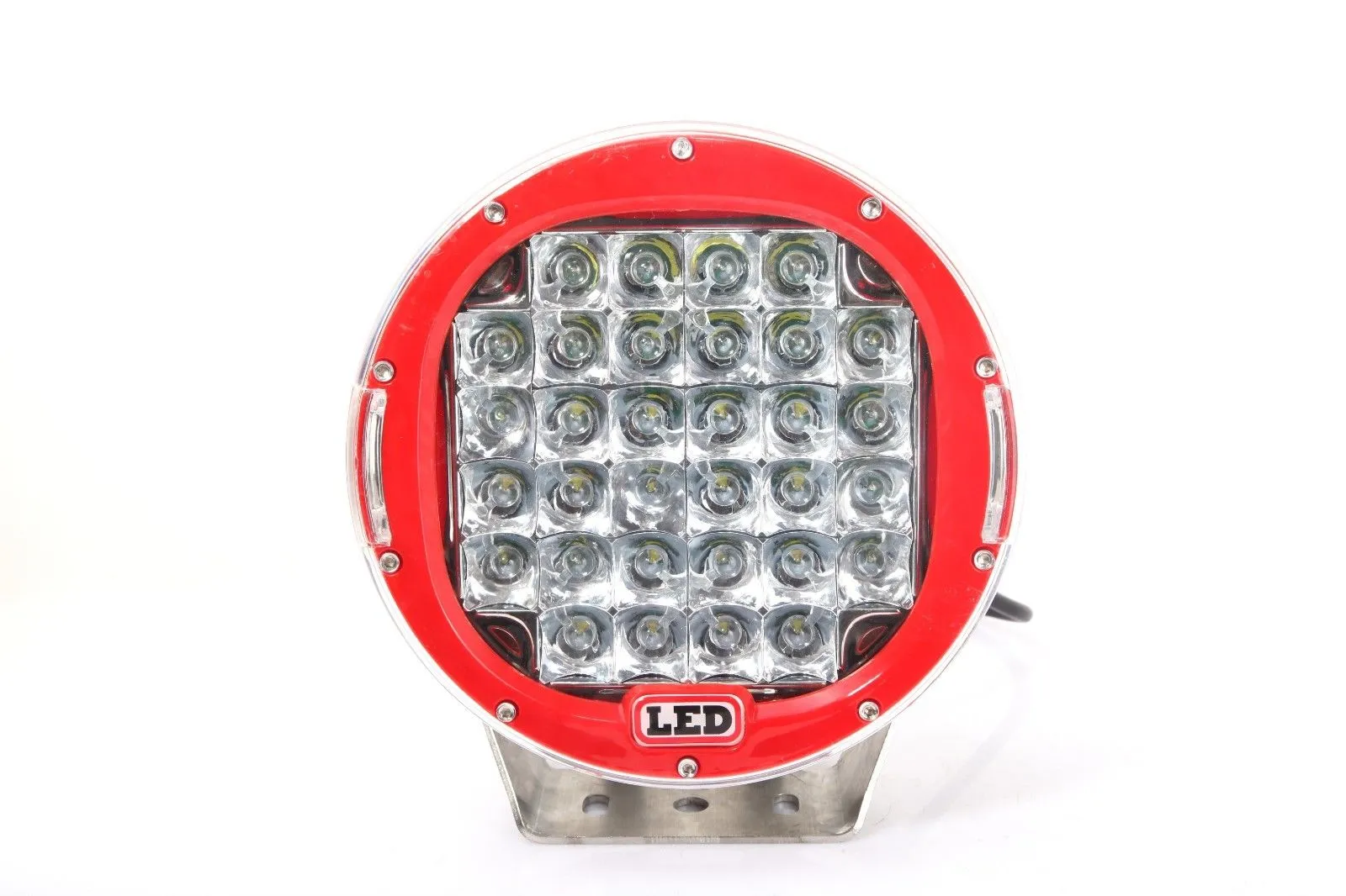 أضواء LED LED لـ 96W 9inch LED Red Driving Spot Work 4WD Offroad vs Hid 100W Bar Outdoor Bar Bright SUV Car Light