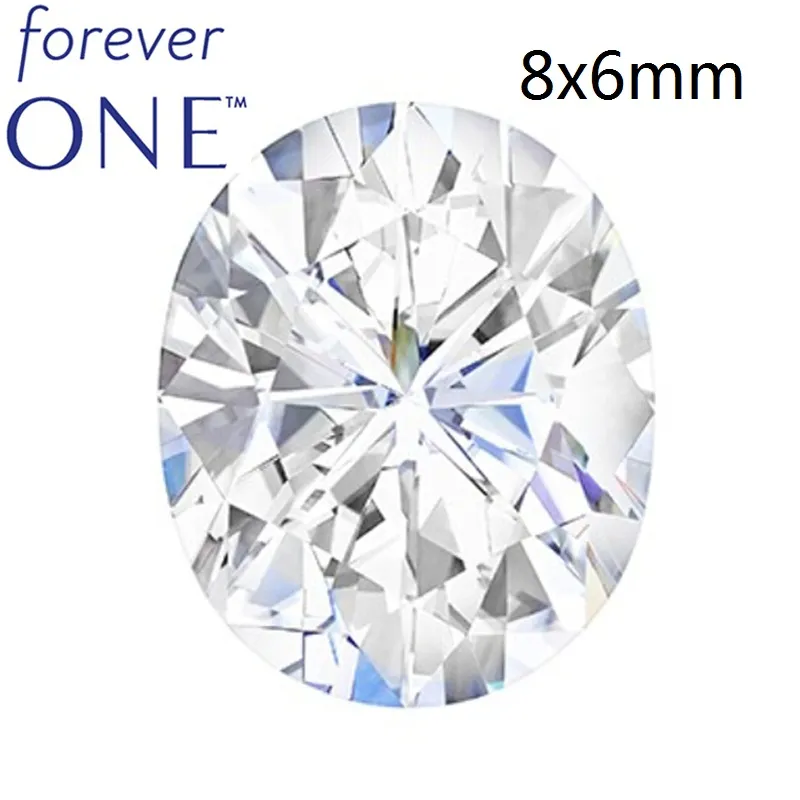 1,5ct Carat Colorless Oval Cut vs Färgcertifierad Charles Colvard Loose Moissanite Gemstones med certifikat