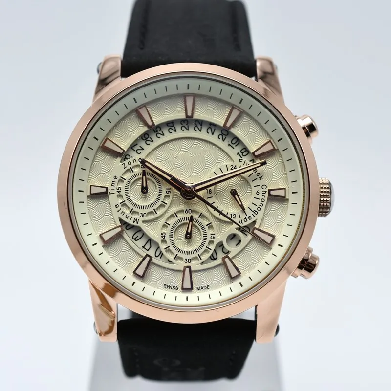 W sprzedaży 42 mln mody wojskowy chronograf skórzany kwarc męskie zegarki męskie data codzienna randka mężczyźni projektant zegarek hurtowo męski prezent na rękę
