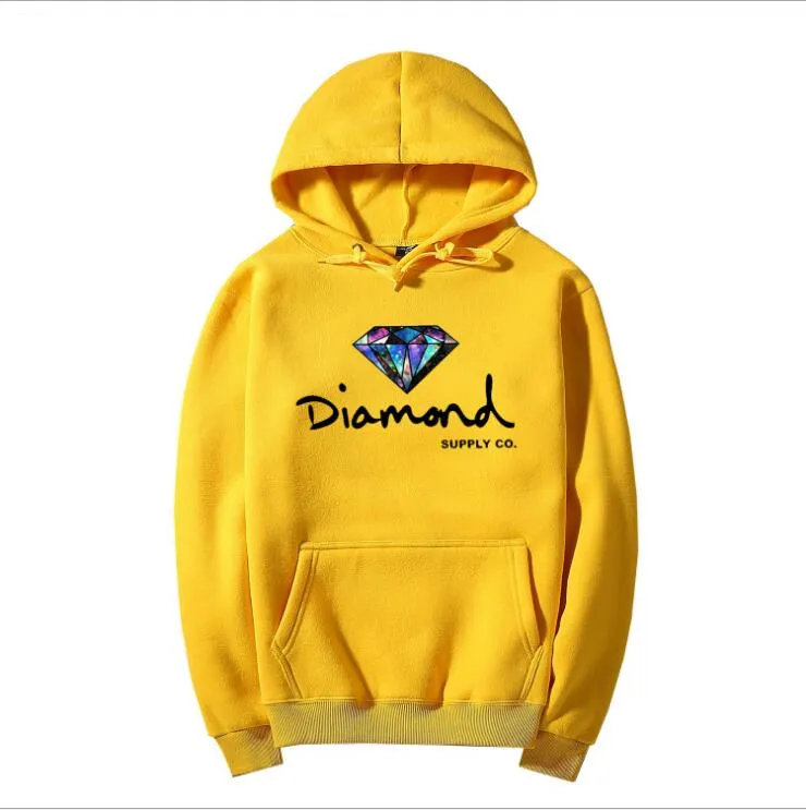 Brand Designer-Style Lettering and diamond print Men hoodie women street fleece warm sweatshirt winter autumn fashion pullover