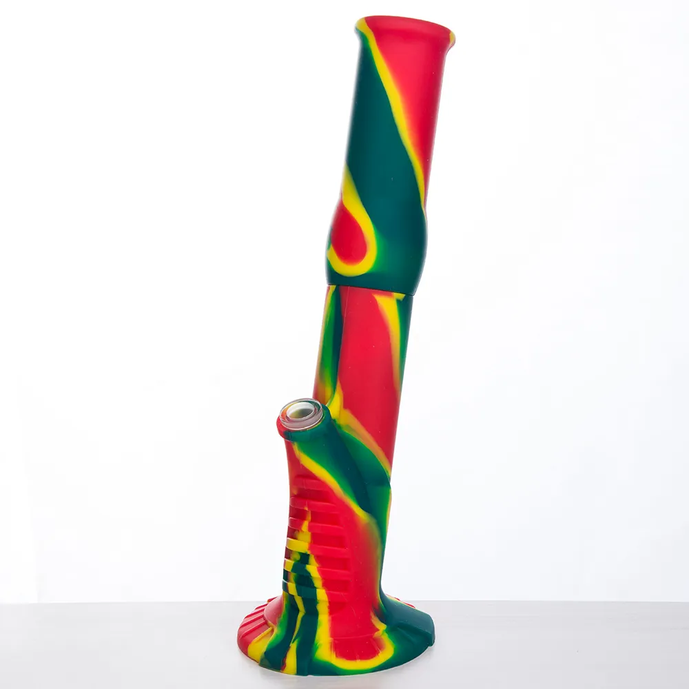 Nowy silikonowy tytoń rury palenia akcesoria do palenia Akcesoria do palenia HOAHAH BONG Multi Colors Przenośny Shisha Ręcznie Rura Wodna Dab Rig