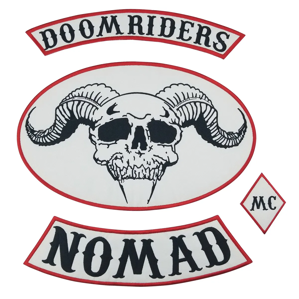 OUTLAW DOOMRIDERS BIKER MC COLORS 1%er PATCH - VINTAGE REAL ORIGINAL MOTORCYCLE CLUB VEST