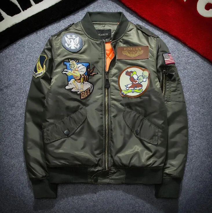 NASA-kvinnliga flygjackor av toppkvalitet Mäns kvinnor flygjackor unisex vinterrock militär taktisk armé ma-1 bomber jacka baseball varsity college pilot flygvapen 679