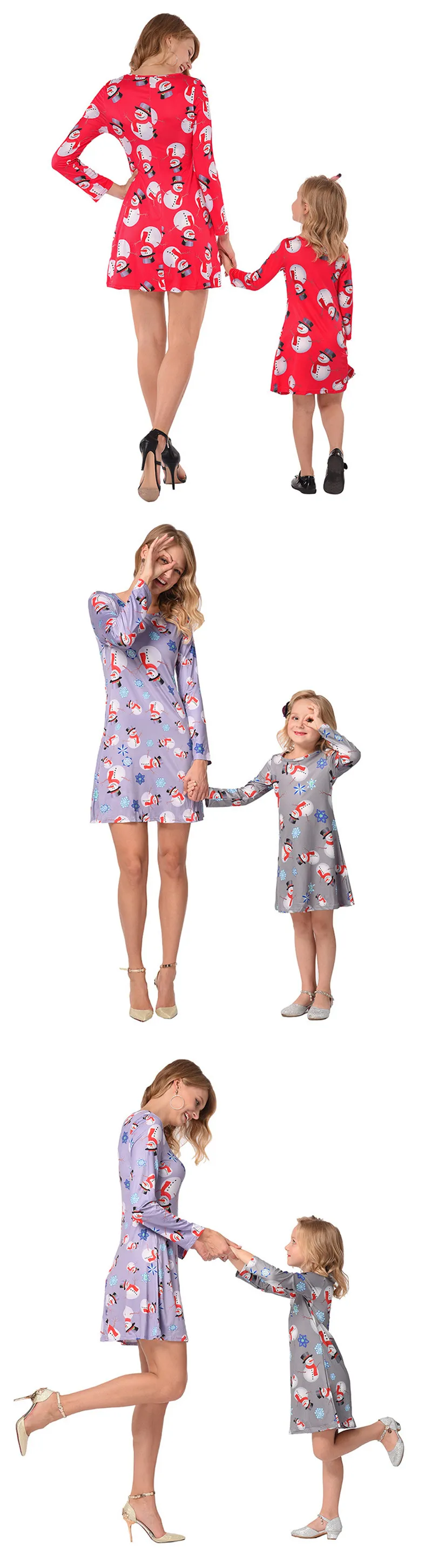 Family Matching Christmas Dresses for Mother and Daughter Long Sleeve  Cotton Blend Mom and Me Outfits from Dhgate Family Matching Outfits - price  13.61