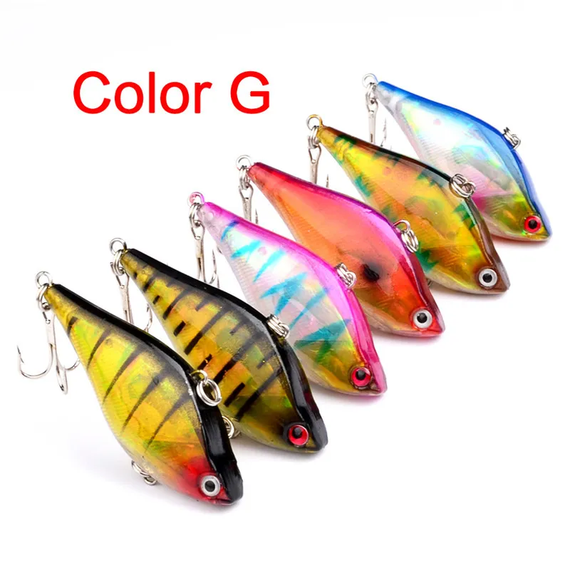 Ny grunda sjunkande plast vib bete 13g 6cm levande fiske lure vibration vev Baits fiske tackling