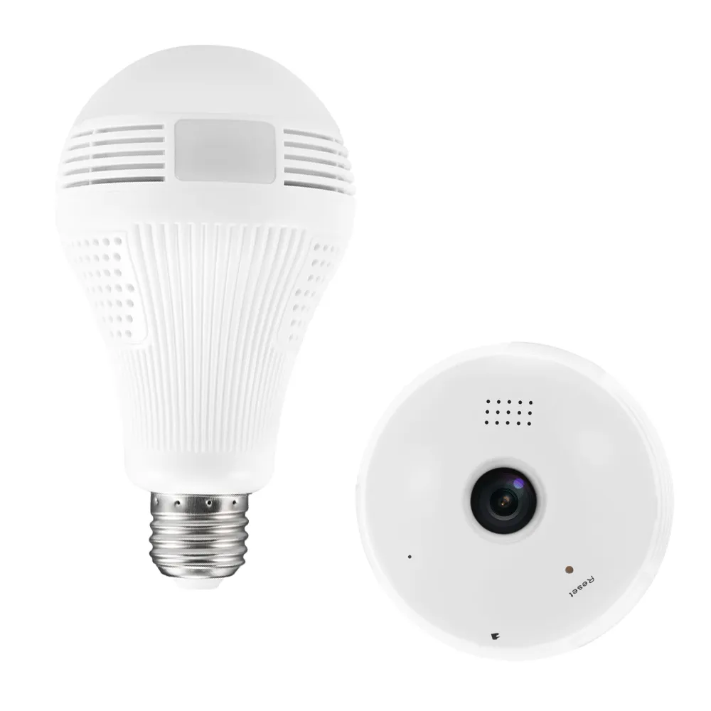 360 Degree cctv products 1.3M VR Bulb Light IP Camera WIFI Mini 960P HD Wireless CCTV System Support 128GB TF Card