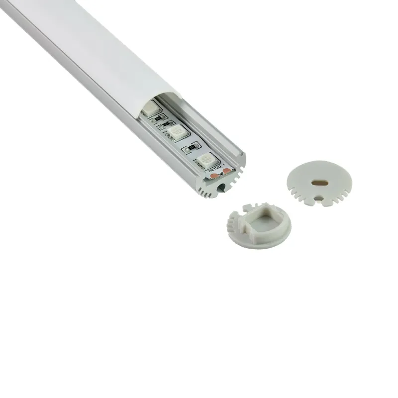 10 x 2M Zestawy / partia Okrągły profil Kanał LED Kanał Dopasowany Pokrywa Aluminium Profil LED Obudowa do myjki ściennej Światło