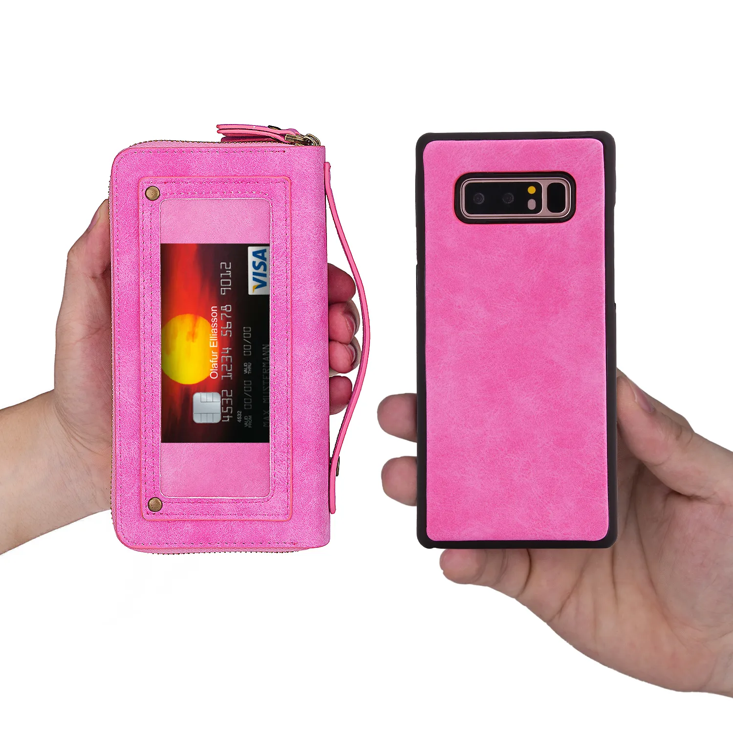 サムスンギャラクシーのレトロな二重ジッパー財布携帯電話ケース注8 S6 S7エッジS8 S9 PLUS小売パッケージ