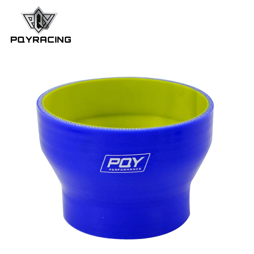 PQY - Blue&yellow 3"-4" 76mm-102mm Silicone Hose Straight Reducer Joiner Coupling PQY-SH300400-QY