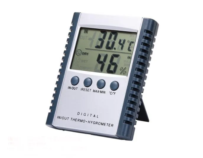 Digitales Thermometer, Hygrometer, Temperatur- und Feuchtigkeitsmessgerät für den Innen- und Außenbereich, LCD-Display HC520, im Einzelhandelspaket 50 Stück/Los SN1072