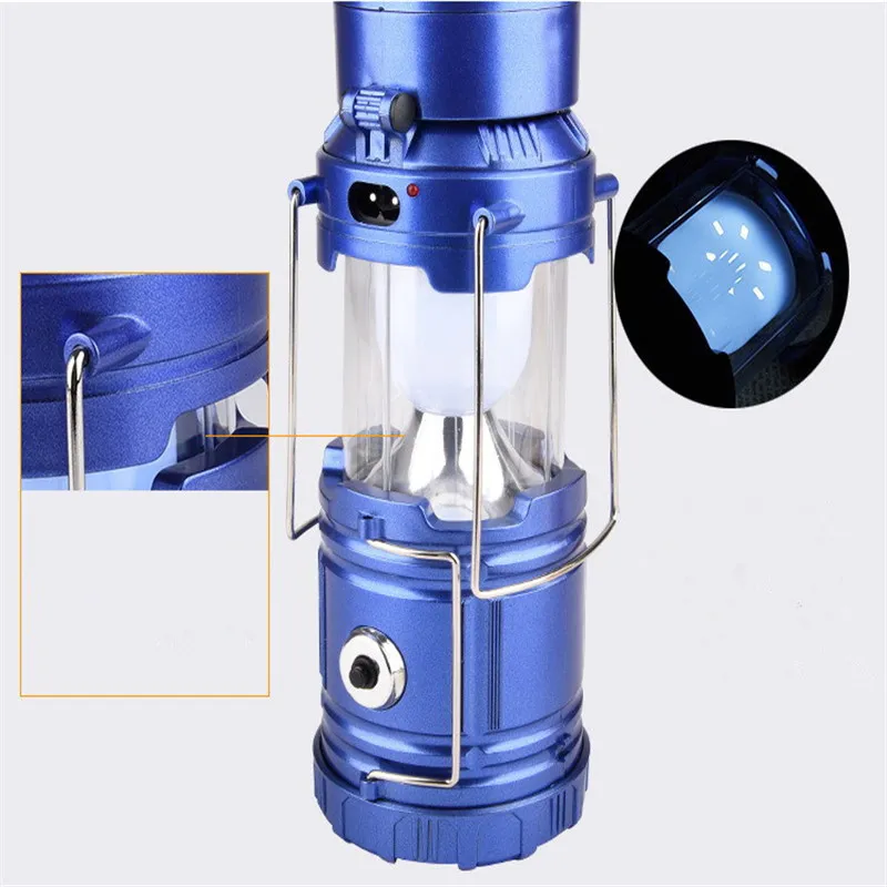 Hot Koop 3 in 1 Functie Oplaadbare Zonne-energie Camping Licht DC Lading Flashlight Fan Lantern Outdoor Hanging Wandellamp