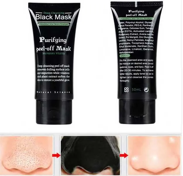 Drop Schip DHL Shills Peel-off gezichtsmaskers Diepe Reiniging Zwarte mee-eter verwijderaars collageen gezichtsmasker 50ML PILATEN Facial Mineralen Masker