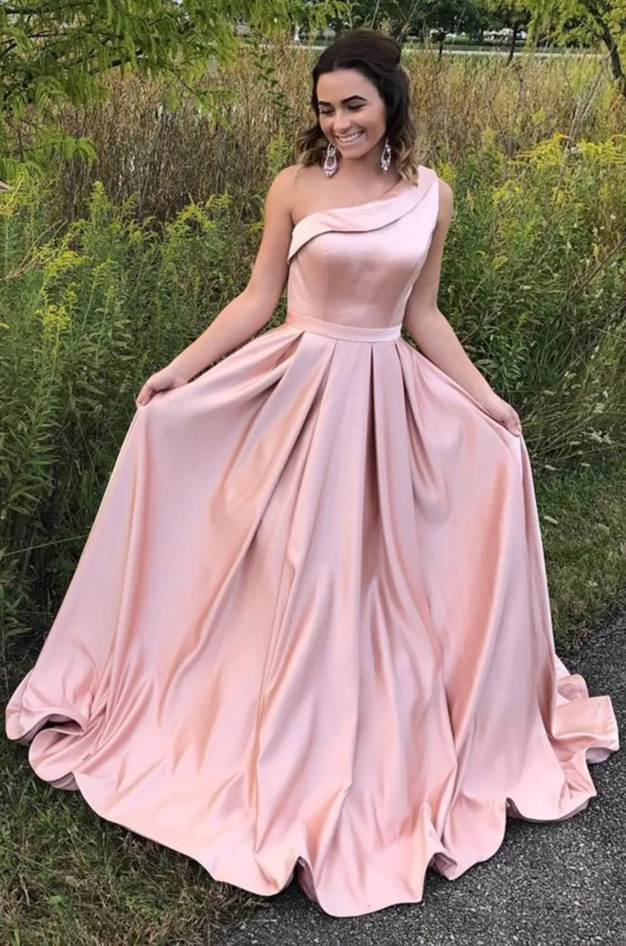princess polly baby blue dress Simple Long Open Back Floor Length A-line Bridesmaid dresses – COCOSBRIDE