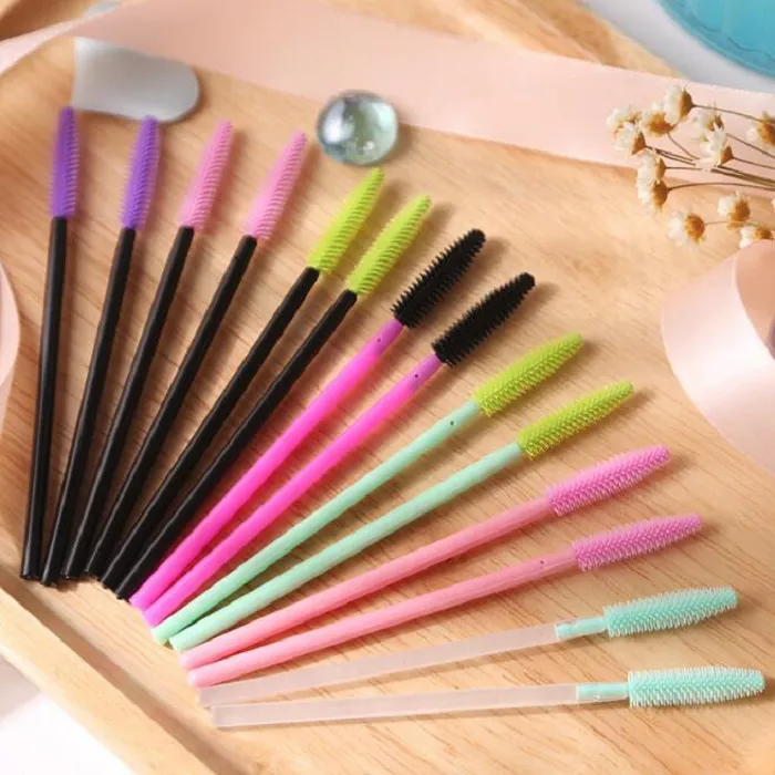 Brosse à cils jetable, baguettes de Mascara, applicateur, peigne à cils, pinceaux de maquillage, tampon individuel pour enlever les cils, en Silicone, nouvelle collection