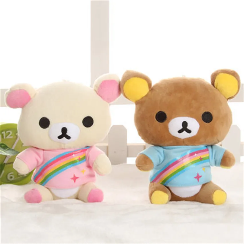 Rilakkuma Bear Plush Toys Pendants 18CM Stuffed Relax Bear Dolls Kawaii Lovers Animals Plush Toy Gift Car Pendant2496976