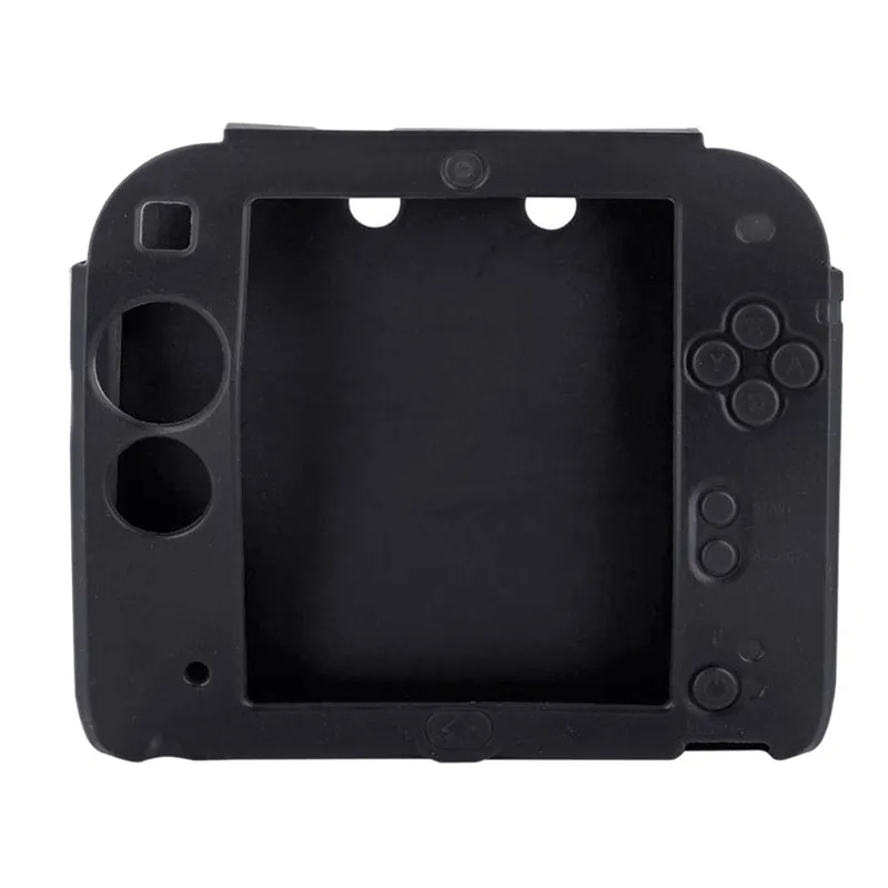 Copertura della cassa della pelle della gomma di silicone molle di più nuovo modo 5 stili + panno di pulizia Nintendo2DS Alta qualità