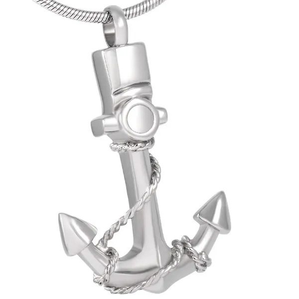 ijd8201 Stainless Steel Cremation Jewelry Urn Necklace Anchor Love Memorial Keepsake Ashes holder Pendant Funnel for Ash2889600