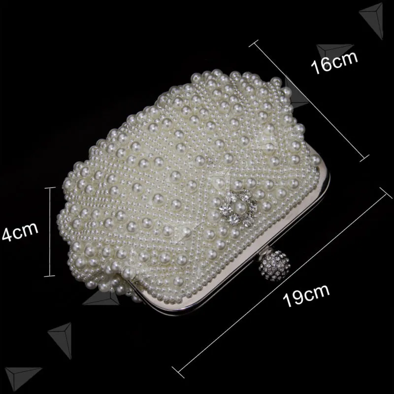 Bröllop Brudväska Koppling Täräckad Evening Handväska Pearl Shell Clutch Bag Evening Bridal Bag Wedding Fashion Prom Handbag3508654