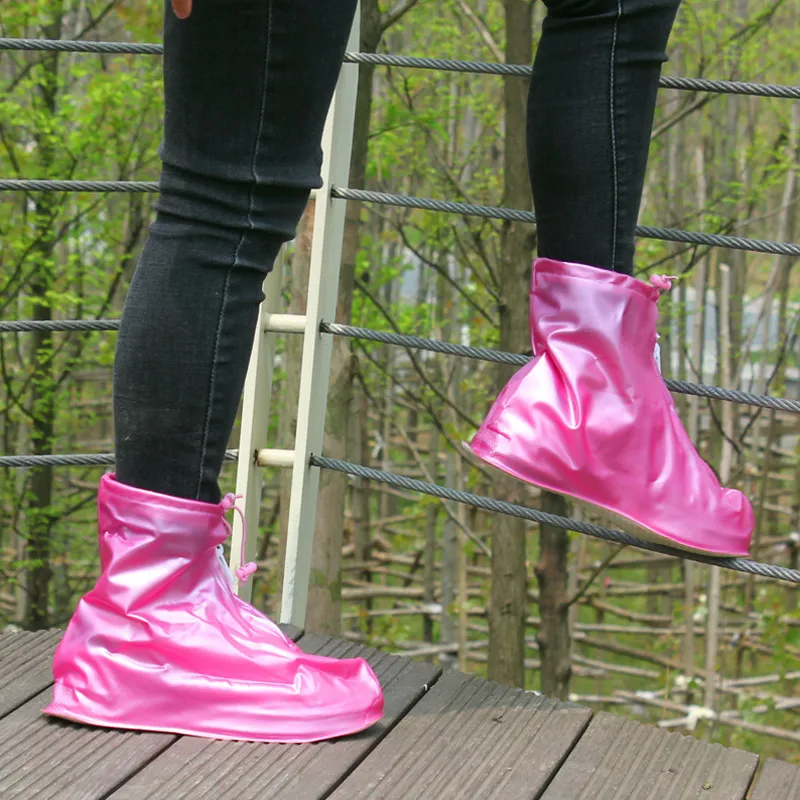 Su geçirmez Plastik Boots Aksesuarları Yağmur Yağmurlu Gün Kaymaz Yağmur Boot galoş Koruma Kapak Seyahat Ekipmanları için PVC Çanta Ayakkabı