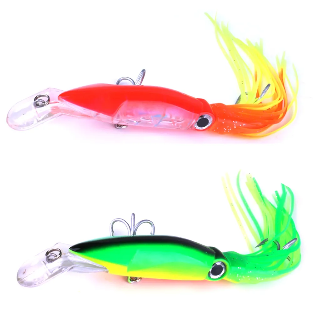 INFOF 14cm 42g ABS plastic big game fishing lures octopus squid jig beard fishing baits pike bass pesca fishing tackles303t