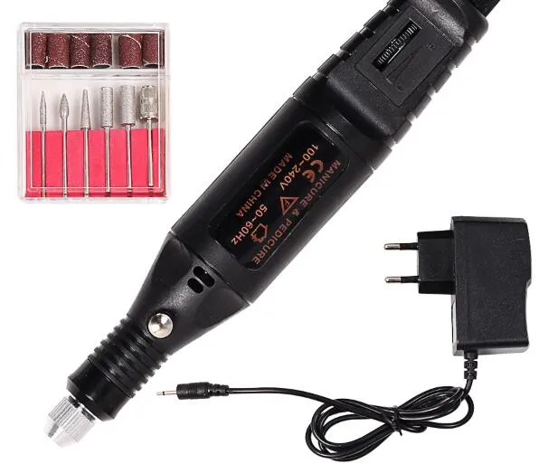 Brand New Professional Pink Blue Black Electric carbide Nail Drill Manicure Machine with Drill Bits Easy to Use 