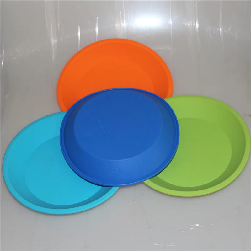 Atacado novo recipiente de prato de silicone de silicone de silicone de forma redonda, recipiente de prato profundo de silicone para alimentos / frutas / cera