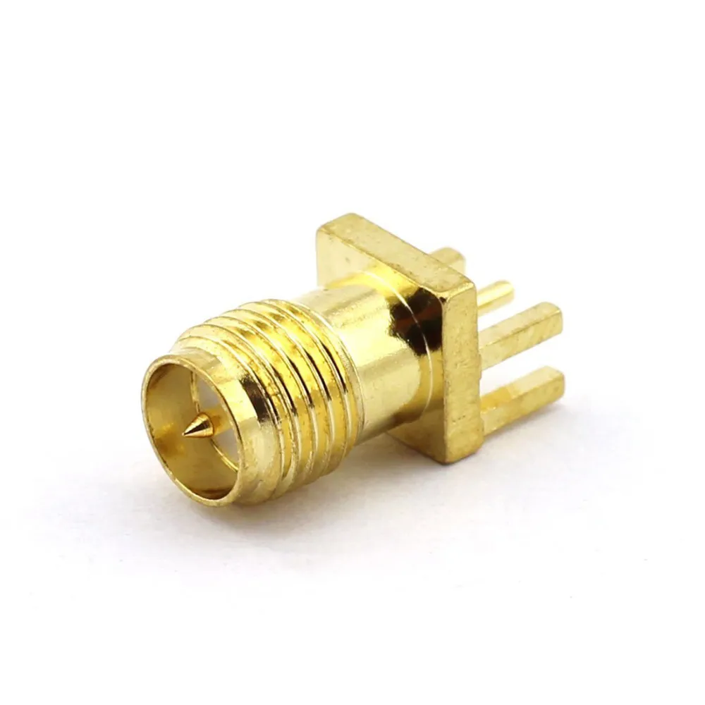 RP-SMA fêmea plugue antehead solda pcb montagem rf conector rp sma fêmea conector adaptador coaxial coaxial