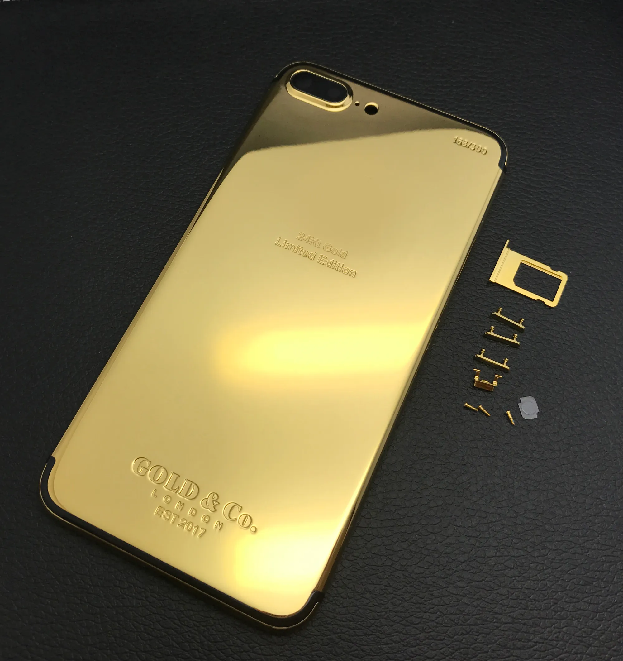 trasera chapada en oro para el reemplazo de la cubierta de la batería del iPhone