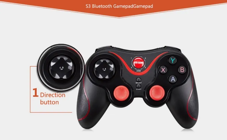 Gen Game S3 – manette de jeu sans fil Bluetooth 3.0, télécommande, Joystick, contrôleur de jeu PC pour Smartphone/tablette