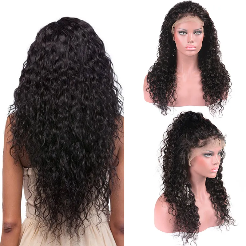 Lace Front Wigs Human Hair Pre-Plucked Lace Front Water Wave Human Hair Wigs for Black Women Brazilian Virgin Hair Lace Front Wigs
