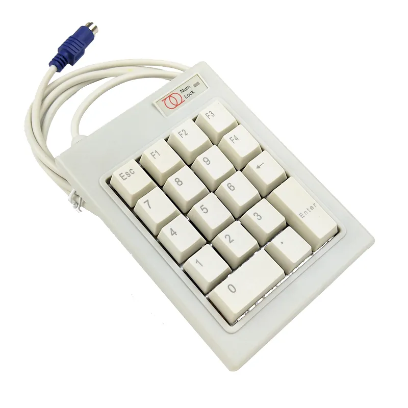 18 Keys PS/2 ESC Key Wired Mechanical Password Finance Number Numberic Keypad Keyboard F1 F2 F3