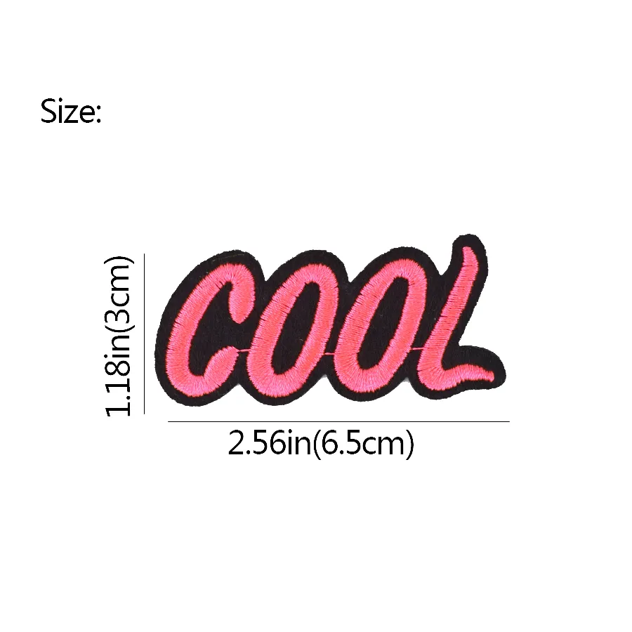 COOL Iron On Patches For Clothing Embroidery Set Of 10 POP Text Stripe  Appliques For Jackets And Clothes Accessories From Ai826, $15.78