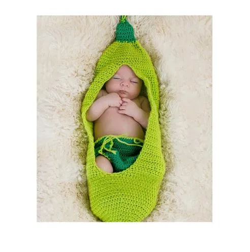 Nyfödda fotografi rekvisita tillbehör handgjorda baby kläder baby knit mössor + byxor + sovsäck set spädbarn beanie foto tillbehör