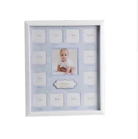 Moldura para foto para 1º bebê bebê bebê foto moldura 12 meses não-tóxico decorações de casa retrato quadro presente para bebê casa decoração