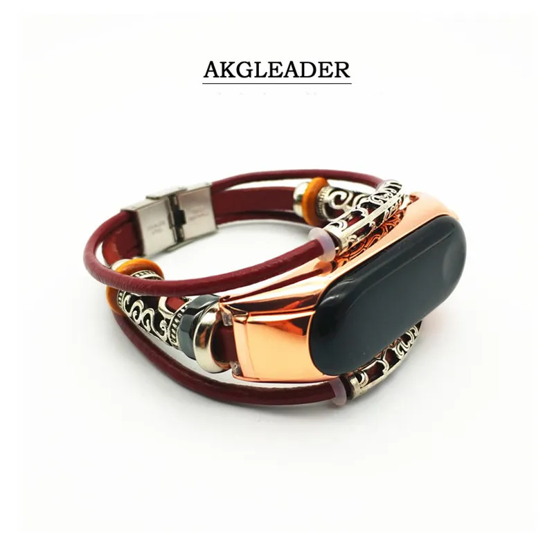 Para El Reloj Pulsera De Cuero Auténtico Xiaomi Miband 3 Pulsera De Las Mujeres Reloj Para Correa De Reloj Pulsera Correas De Relo De 36,18 | DHgate