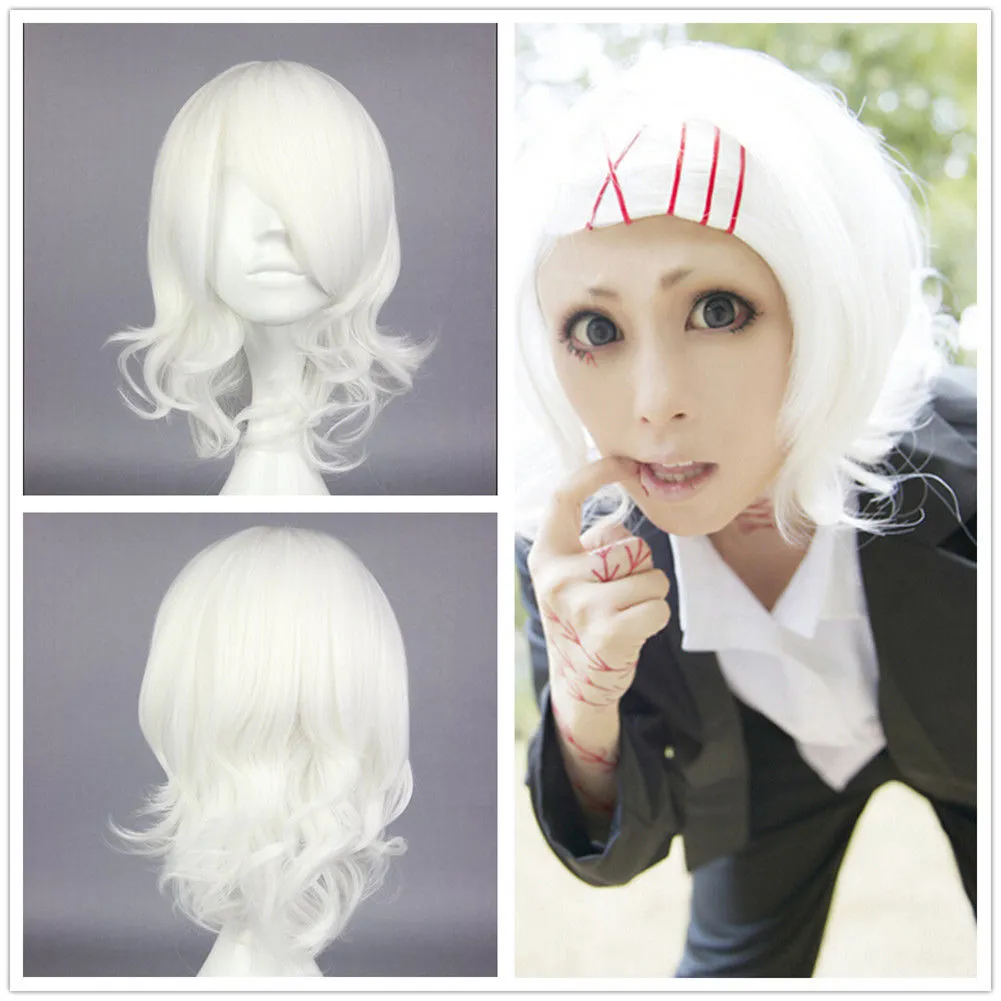 Tokyo Ghoul Juuzou Suzuya Blanc Blanc Girls Girls Cosplay Wigs Halloween Costume Hair