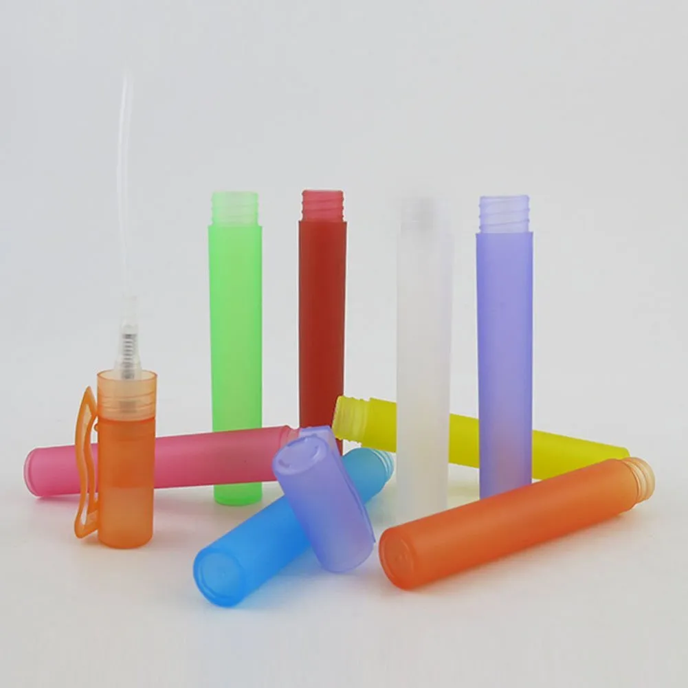 9 cores Viagem Perfume portátil frasco de spray garrafas vazias Cosmetic Containers 10ml Perfume Esvaziar Atomizador Pen plástico