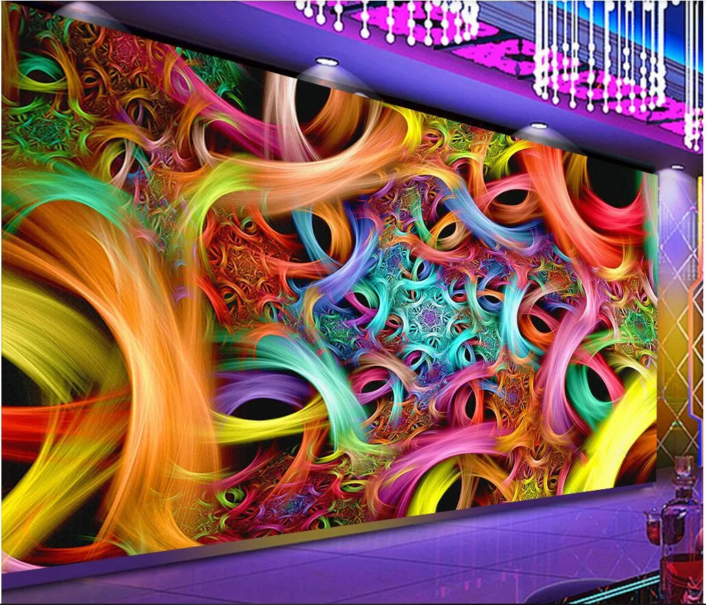 3d Wallpaper Custom Photo Mural Cool Nightclub Flower Bar KTV Tooling ...