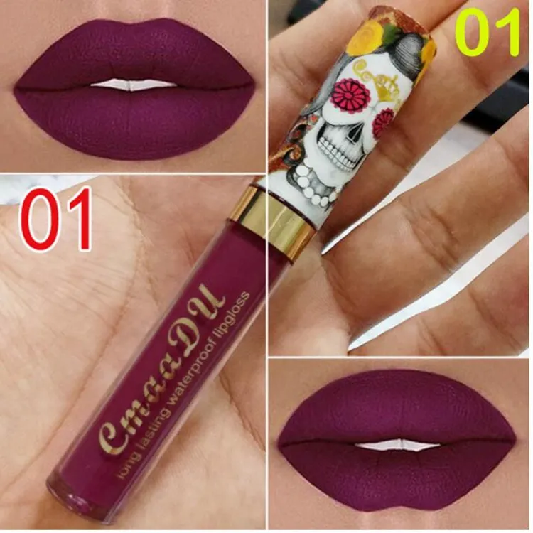 CmaaDu Magia Multicolor Antiadherente Mate Metal Perla Brillo Brillo de labios Sexy Impermeable Líquido Terciopelo Brillo de labios DHL Envío gratis