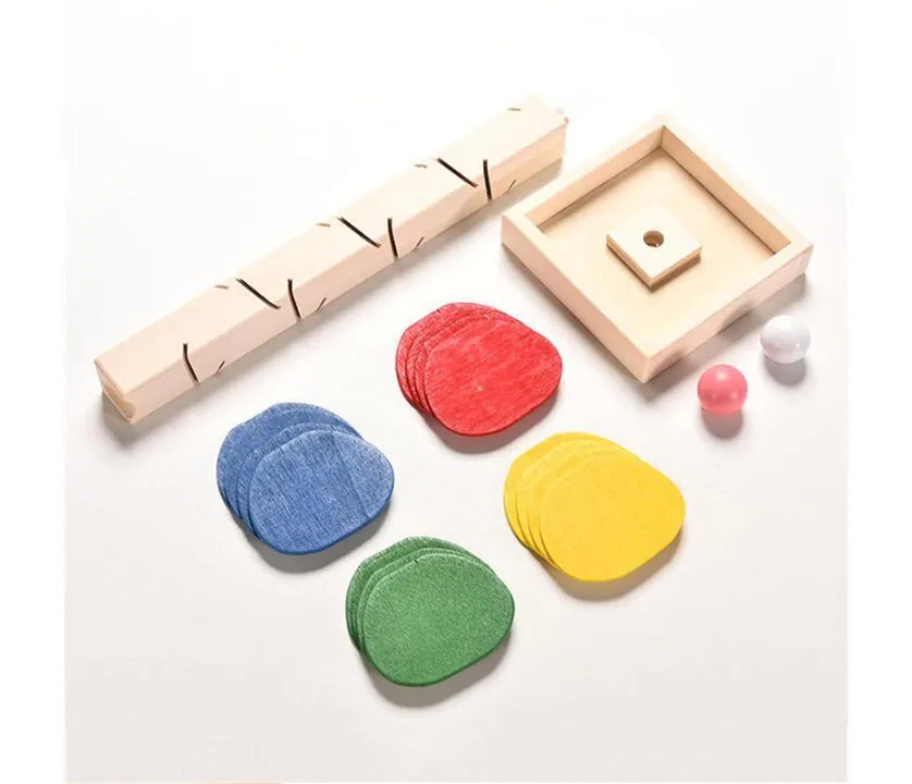 New Wooden Tree Marble Ball Run Track Game Baby Montessori Blocks Kids Children Intelligence Educational Model Building Toy