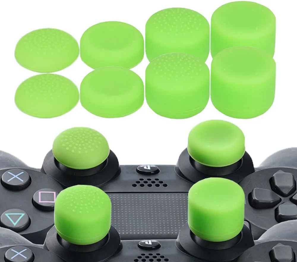 8 in 1 Silicone Thumb Grips Extended Thumbstick Joystick Cap Cover Extra High 8 Units Pack for PS4 PS3 Xbox ONE 360 controller FAST SHIP