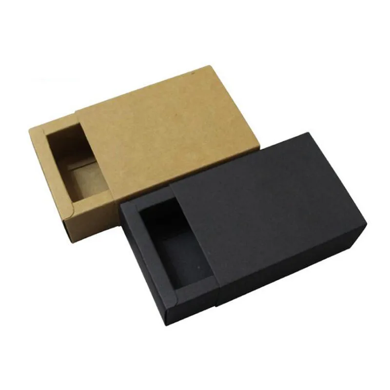 14 * 7*3 см черный бежевый ящик упаковка коробка подарок галстук-бабочка упаковка крафт-бумаги Карфт картонные коробки ZA6404