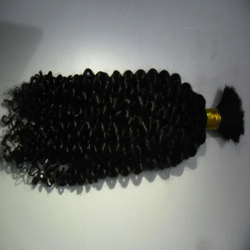 1 Bundles Human Braiding Hair Bulk No Weft Mongolian Afro Kinky Curly Bulk Hair For Braiding Hair 