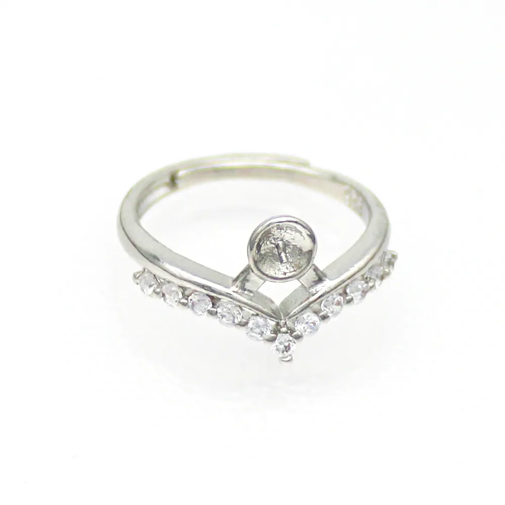 Anillo de plata de perla natural simple y de moda, tamaño de anillo ajustable, el color de la perla se puede combinar libremente la perla tiene es