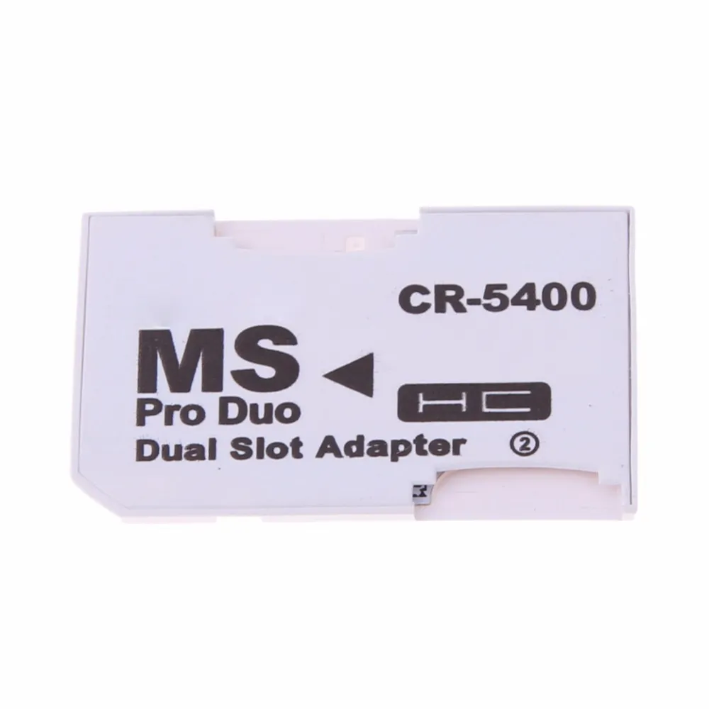 Alta qualidade Dual Micro SD TF para Memory Stick MS Pro Duo Adaptador CR-5400 CR5400 para PSP Card Dual 2 Slot Adapter