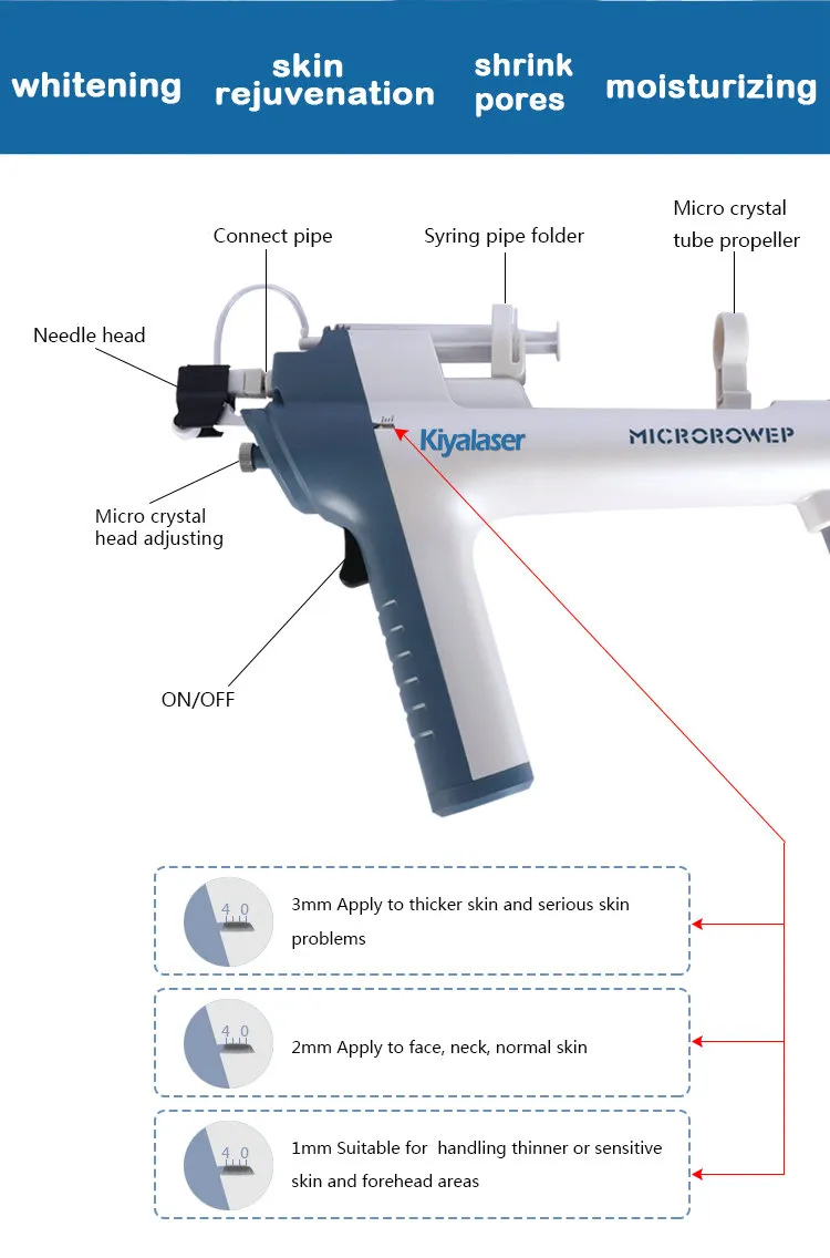 تعزيز لا إبرة micropower RF جمال الوجه الجلد لا إبرة حقن inesoin آلة mesogun