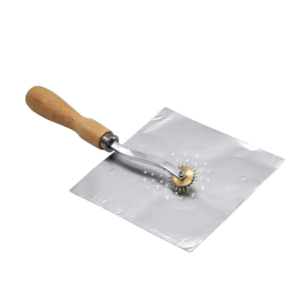 Perforateur manuel pour fumer du narguilé, roue de Poker en feuille avec manche en bois, outil de perçage de feuille, perforateur de feuille, accessoires pour ChiCha narguilé