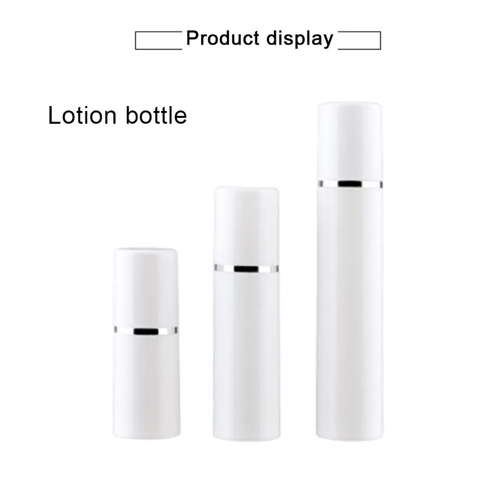 15 30 50ML Empty refillable white high-grade airless vacuum pump bottle Plastic cream lotion Container Tube Travel Size